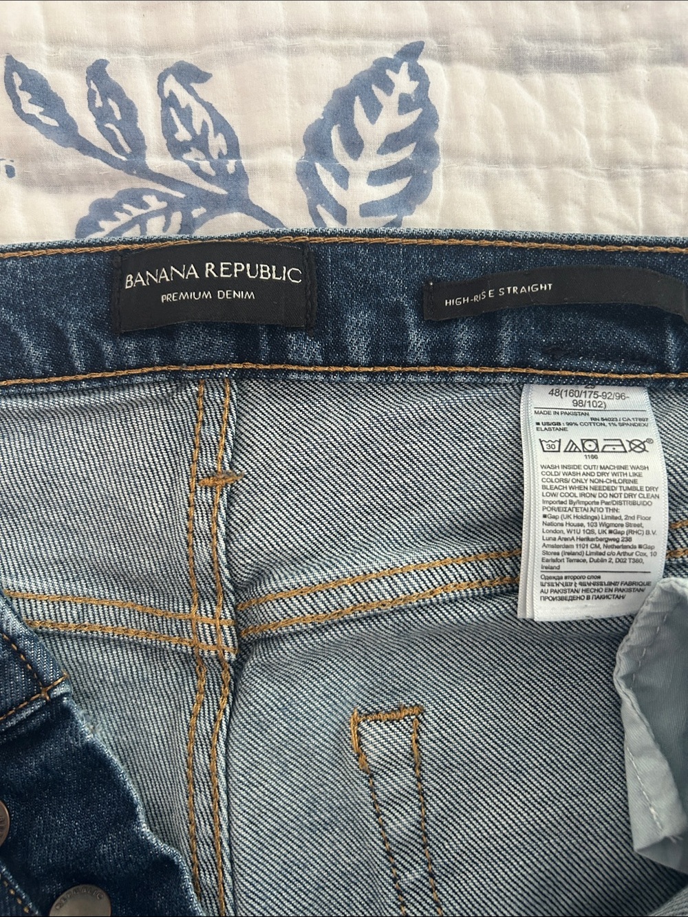 Banana Republic Light Blue High-Rise Straight Jeans